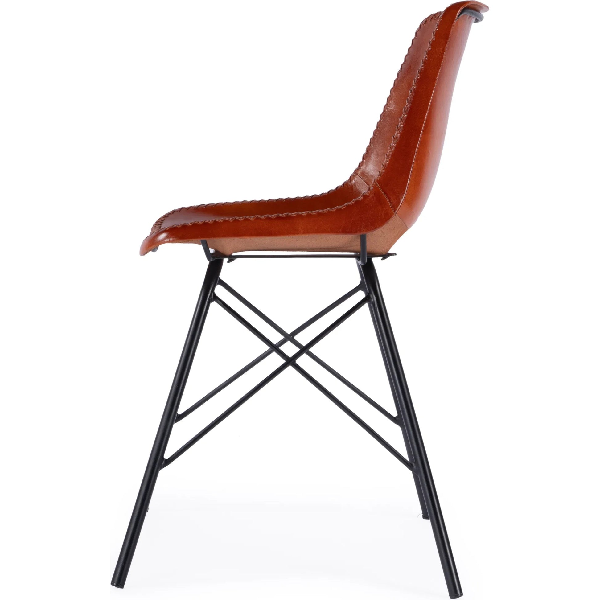 Inland Side Chair by Butler Specialty Company. Made from leather, iron in a traditional style.