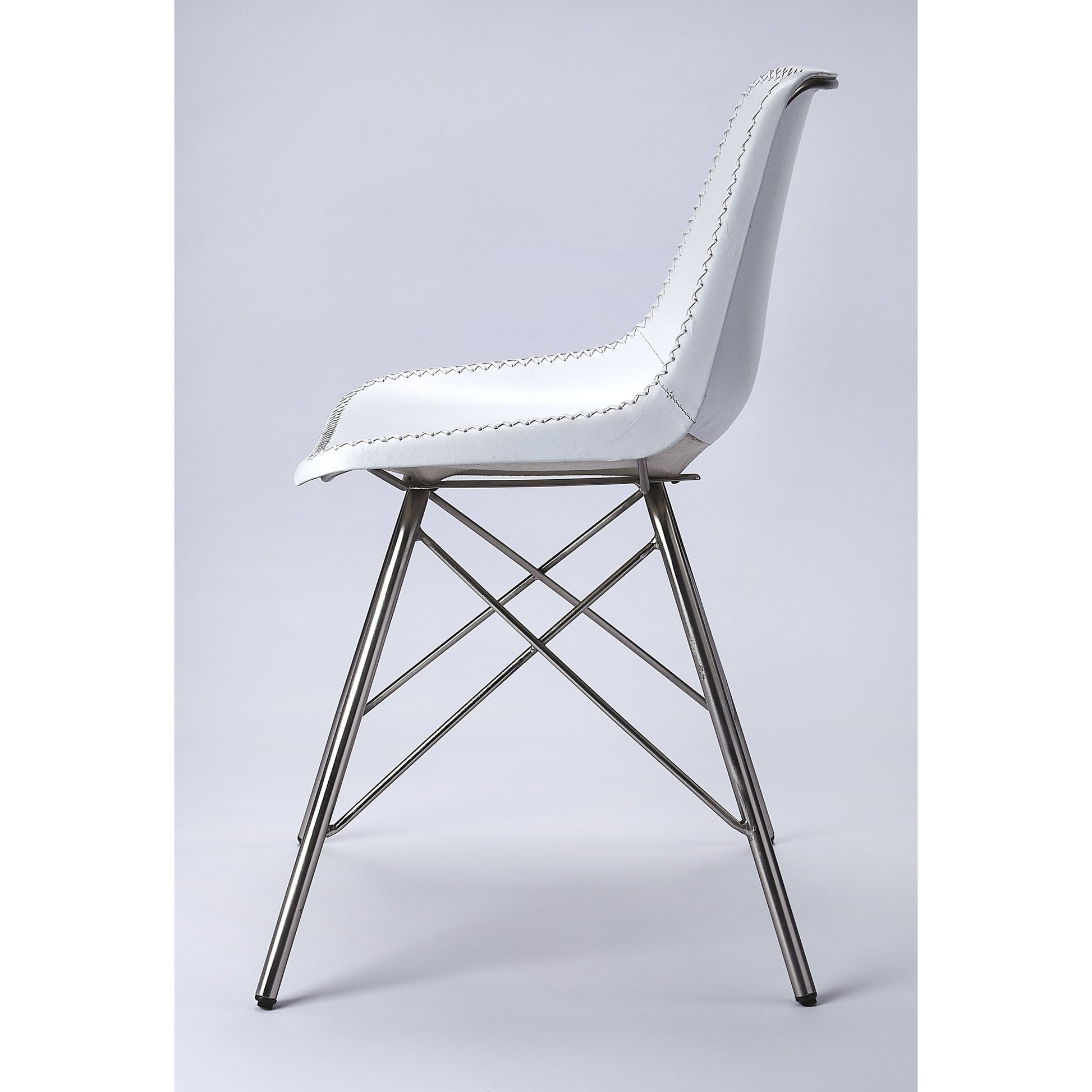 Inland Side Chair by Butler Specialty Company. Made from leather, iron in a traditional style.