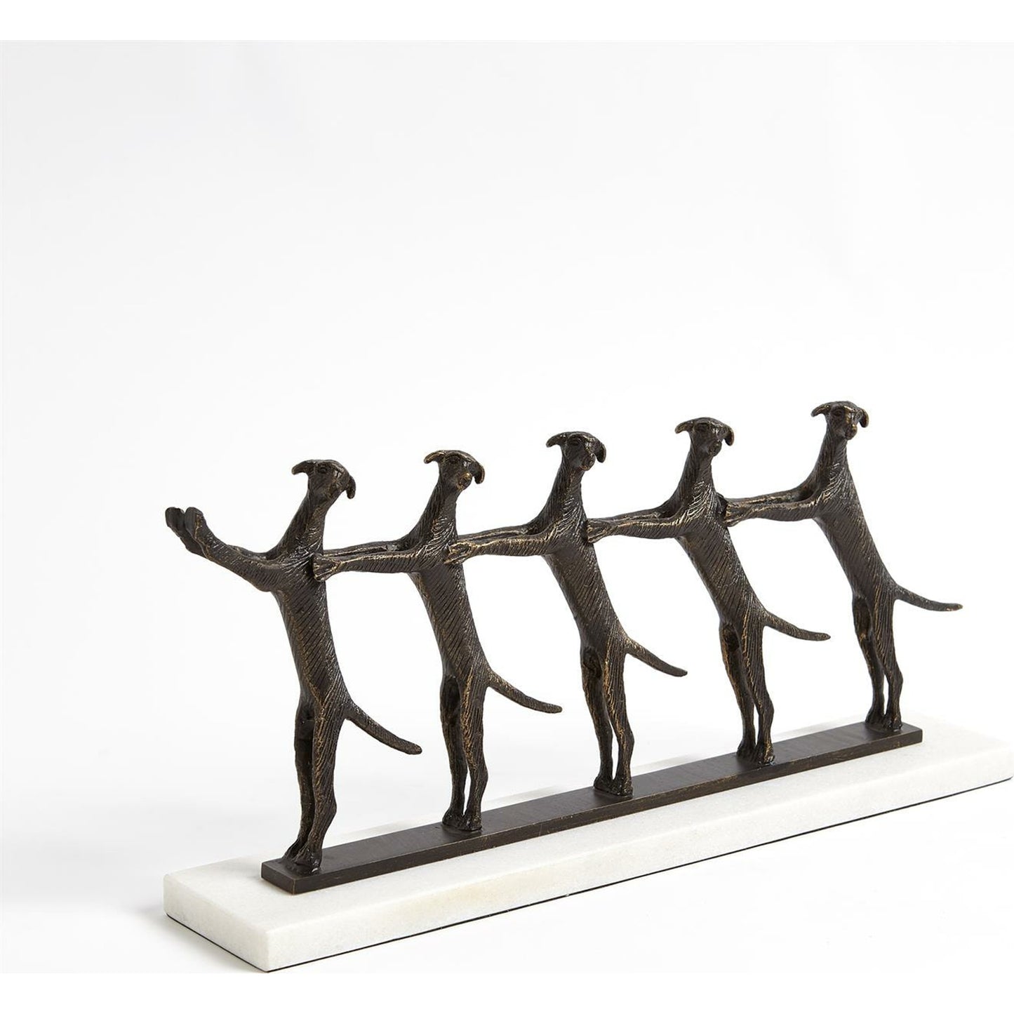 004 SR-892086 | Additional Silo | Golden Conga Line by Global Views. Made from cast brass, white marble in a eclectic & global style.