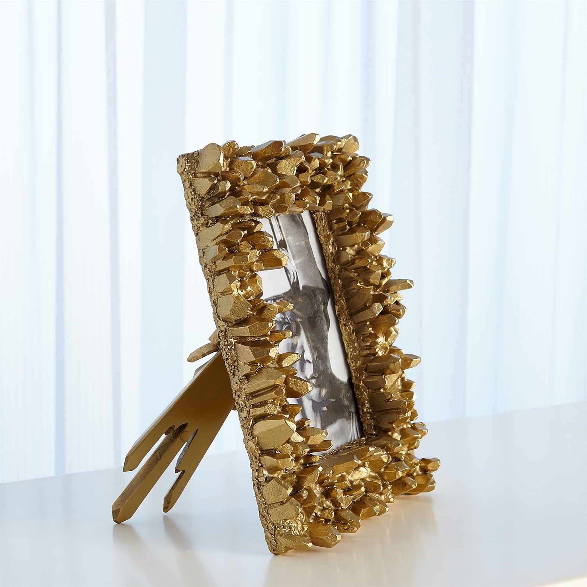 Facet Cluster Frame by Global Views. Made from brass, stainless steel, glass in a transitional style.