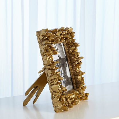 Facet Cluster Frame by Global Views. Made from brass, stainless steel, glass in a transitional style.