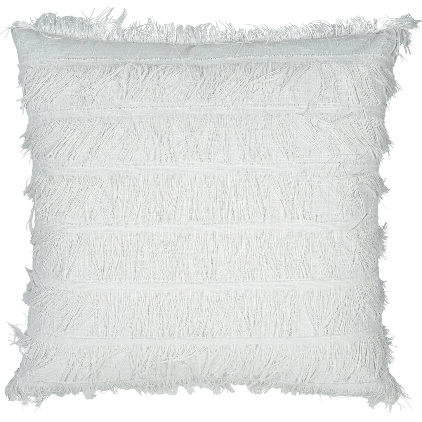 001 SI-2027867 | Primary Silo | Frangia Pillow by DV Kap Home in white. Made from 100% polyester in a modern style.