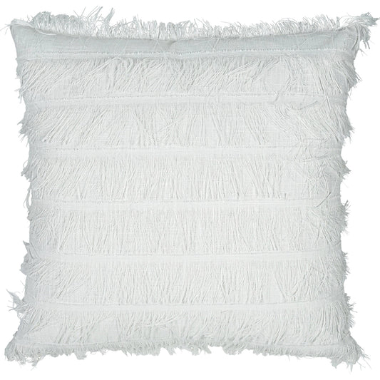 Frangia Pillow by DV Kap Home in white. Made from 100% polyester in a modern style.