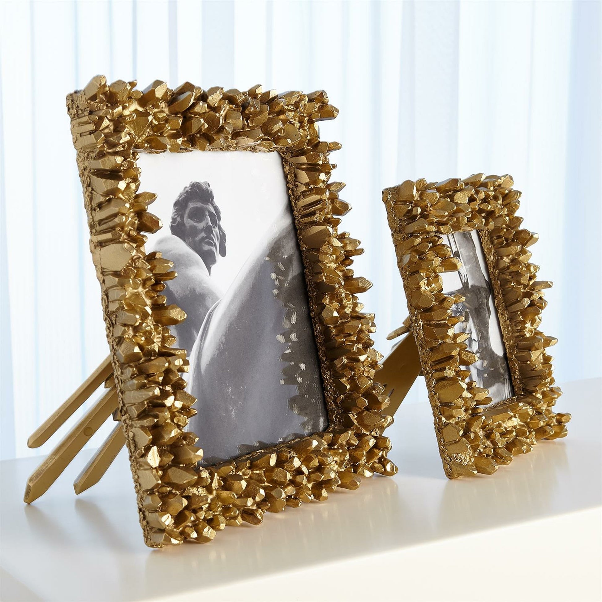 Facet Cluster Frame by Global Views. Made from brass, stainless steel, glass in a transitional style.