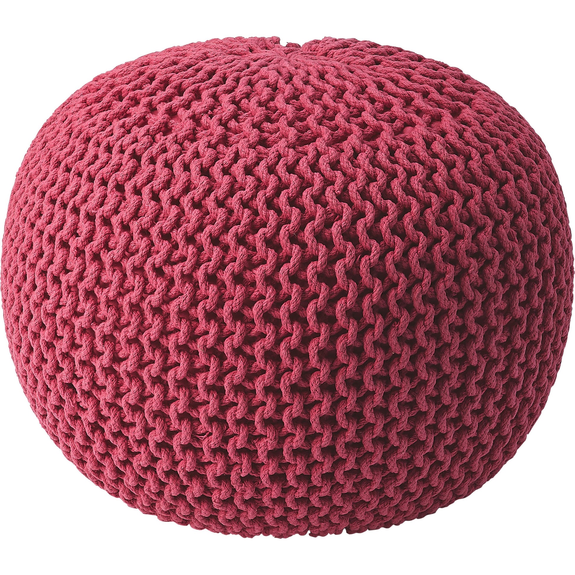 Pincushion Woven Pouf by Butler Specialty Company. Made from fabric: jute, fill: thermocol beans in a coastal style.