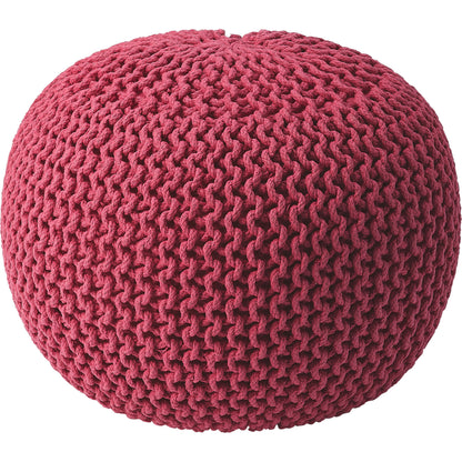Pincushion Woven Pouf by Butler Specialty Company. Made from fabric: jute, fill: thermocol beans in a coastal style.