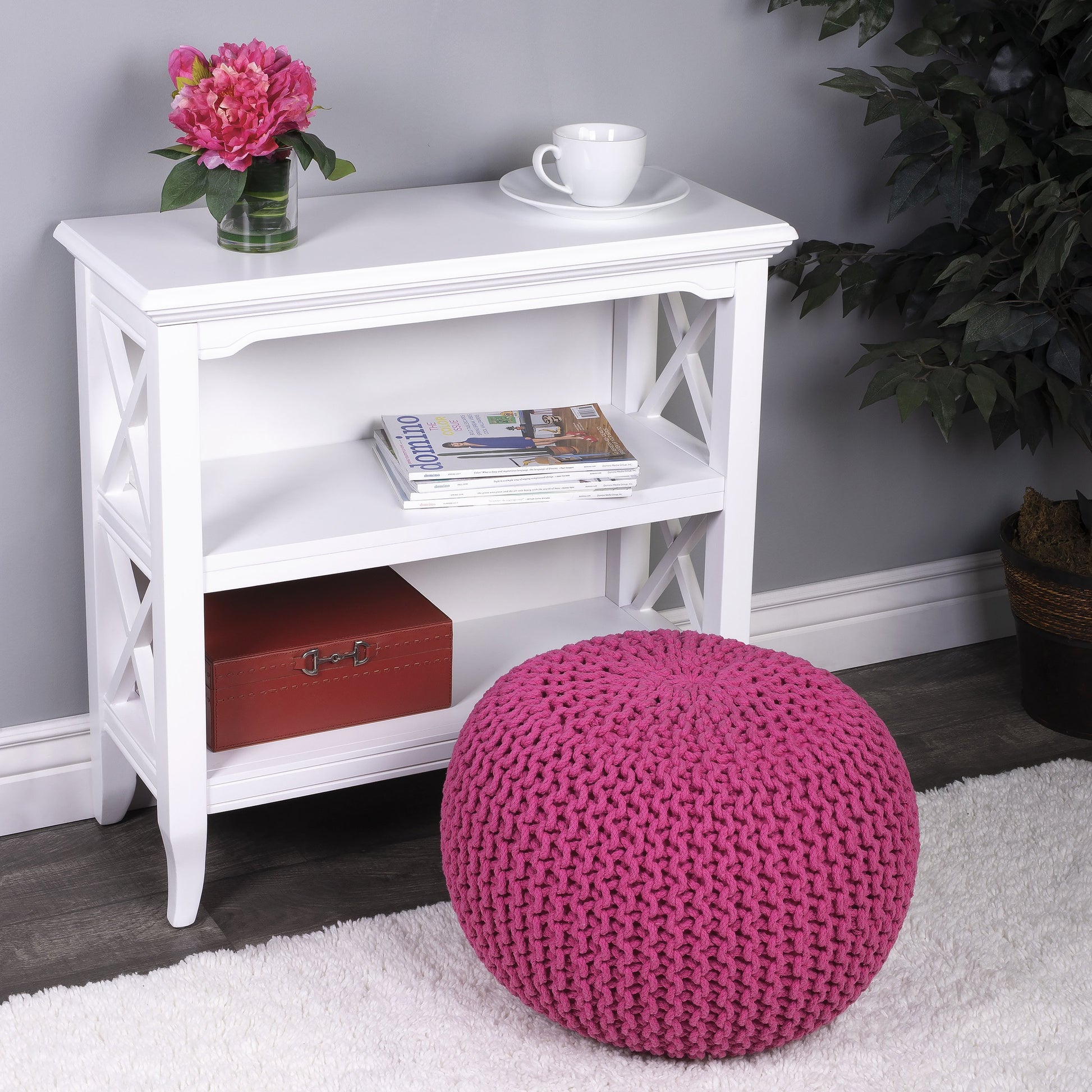 Pincushion Woven Pouf by Butler Specialty Company. Made from fabric: jute, fill: thermocol beans in a coastal style.