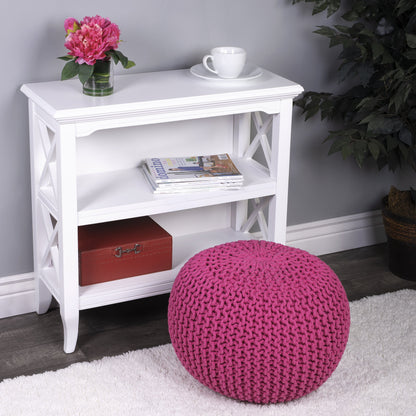 Pincushion Woven Pouf by Butler Specialty Company. Made from fabric: jute, fill: thermocol beans in a coastal style.