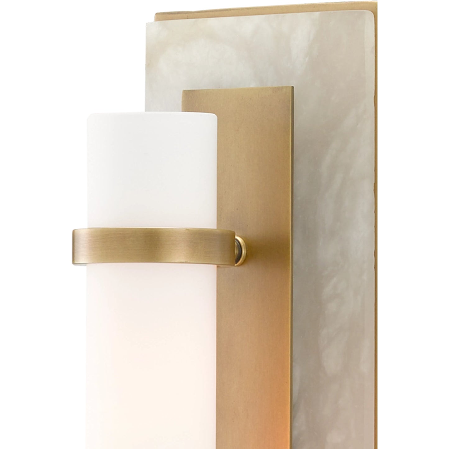 019 SI-1894211 | Closeup | Bruneau Wall Sconce by Currey and Company. Made from alabaster, steel, glass in a modern style.