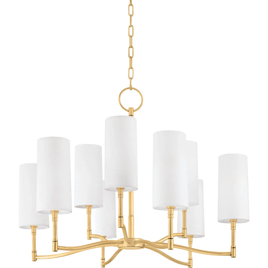 Dillon Chandelier by Hudson Valley. Made from brass in a transitional style.