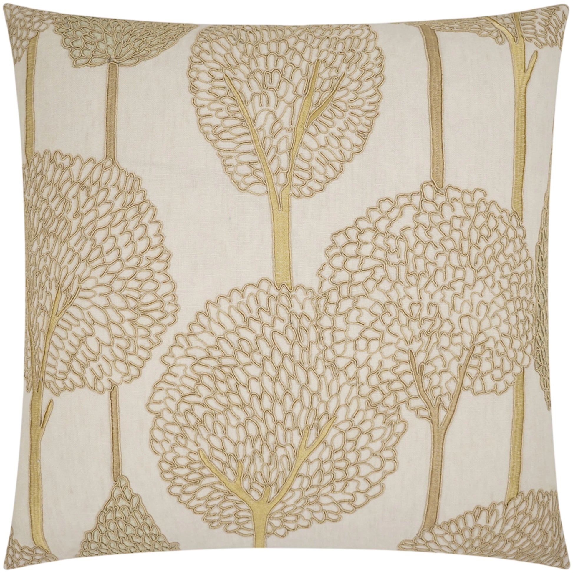 Pando Throw Pillow by DV Kap Home in parchment. Made from 100% linen in a modern style.