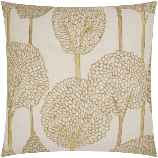 Pando Throw Pillow by DV Kap Home in parchment. Made from 100% linen in a modern style.