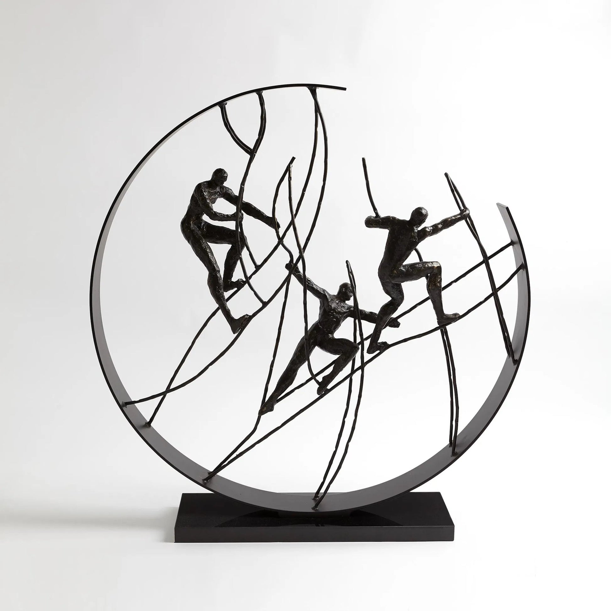 Climb to the Top Sculpture by Global Views. Made from cast iron, granite in a eclectic & global style.
