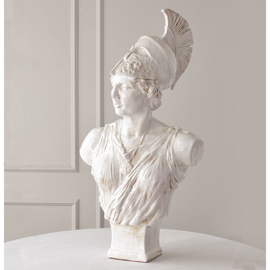 Athena Sculpture by Global Views. Made from italian ceramic in a traditional style.