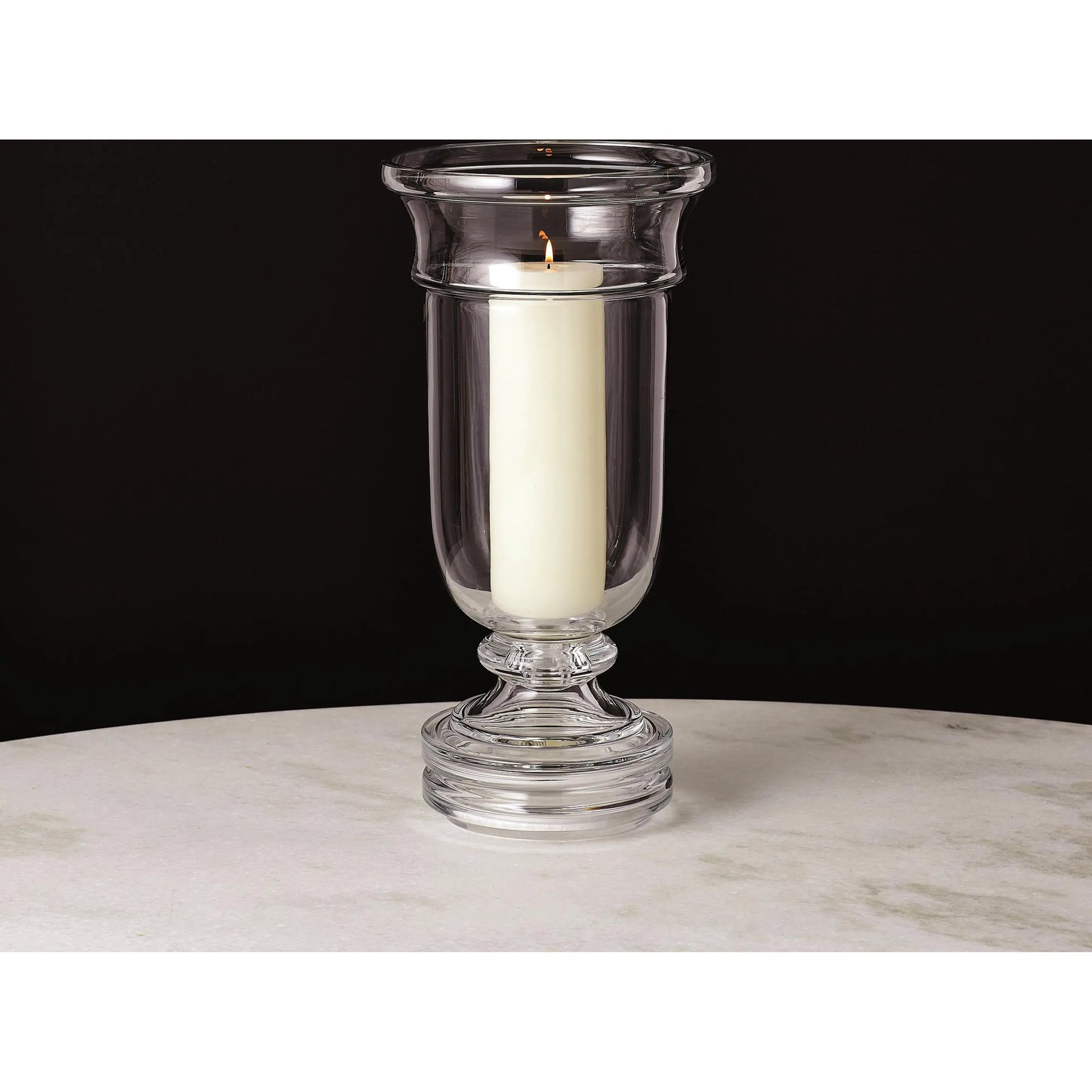 Massive Pillar Hurricane by Global Views. Made from glass in a transitional style.