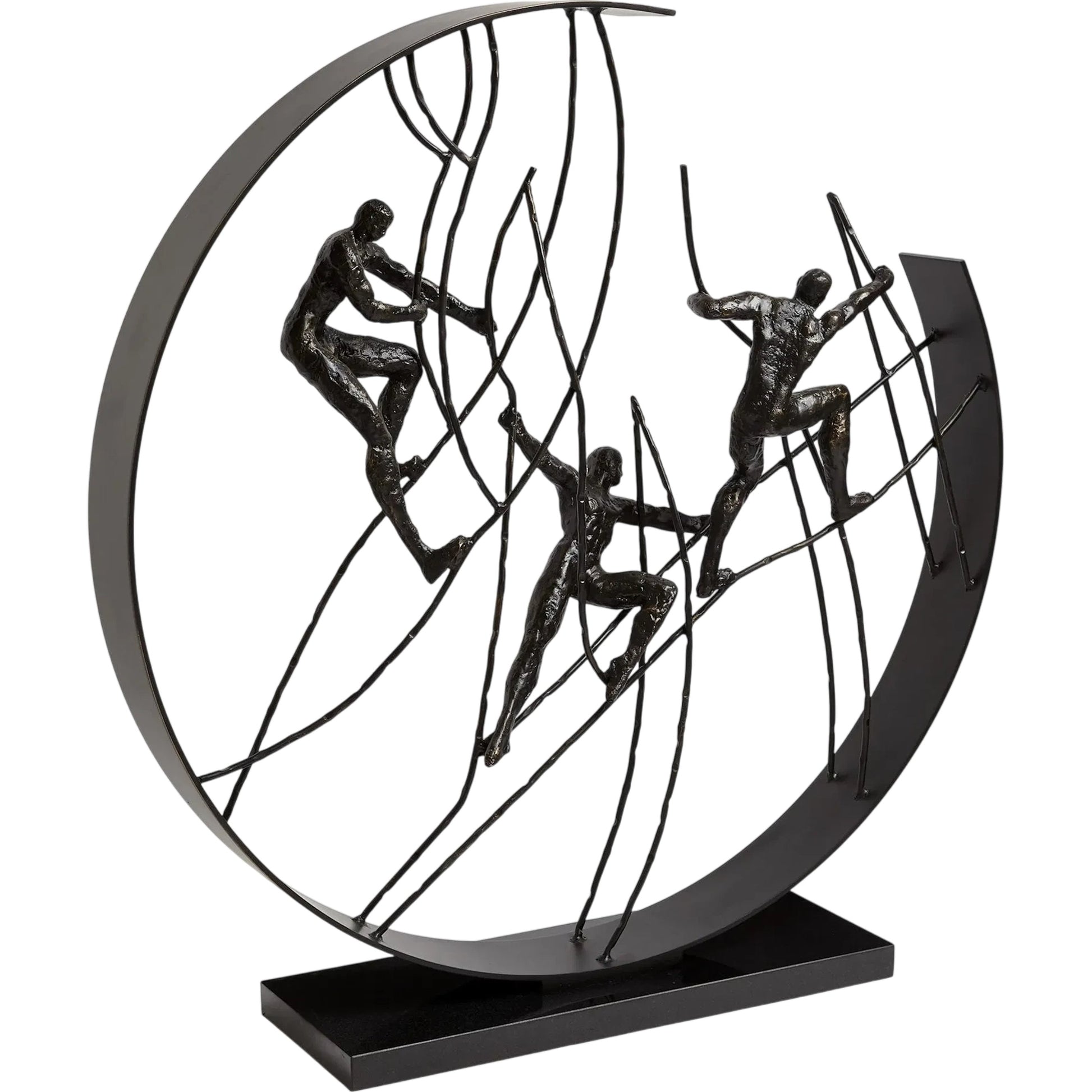 Climb to the Top Sculpture by Global Views. Made from cast iron, granite in a eclectic & global style.