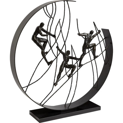 Climb to the Top Sculpture by Global Views. Made from cast iron, granite in a eclectic & global style.