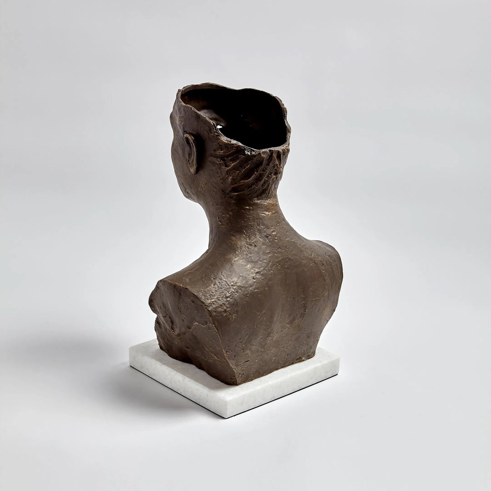 Head Sculpture by Global Views. Made from iron, white marble in a eclectic & global style.