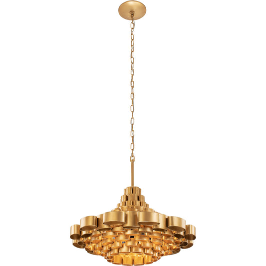 Totally Tubular Pendant by Varaluz in antique gold/carbon black. Made from unique in a modern style.