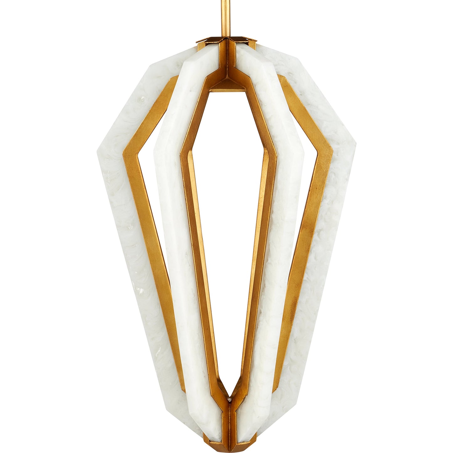 003 SI-2134056 | Additional Silo | Riviere Pendant by Currey and Company in natural, contemporary gold leaf. Made from composite, wrought iron in a modern style.