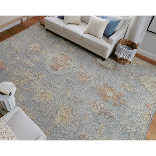 Grafton Traditional & Botanical Rug - GFT69FMF by Feizy in blue, gray, yellow. Made from wool in a unique style.