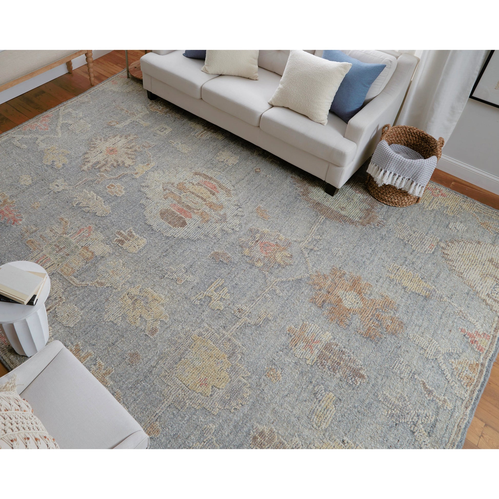 Grafton Traditional & Botanical Rug - 69FMF by Feizy in blue, gray, yellow. Made from wool in a unique style.