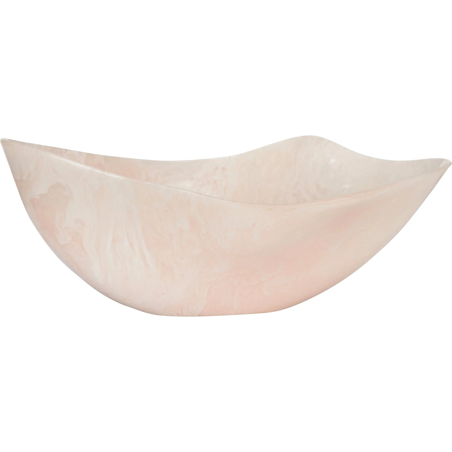 009 SI-2105197 | Additional Silo | Bucolic Oval Bowl by Chelsea House in pink, cream swirl. Made from unique in a unique style.