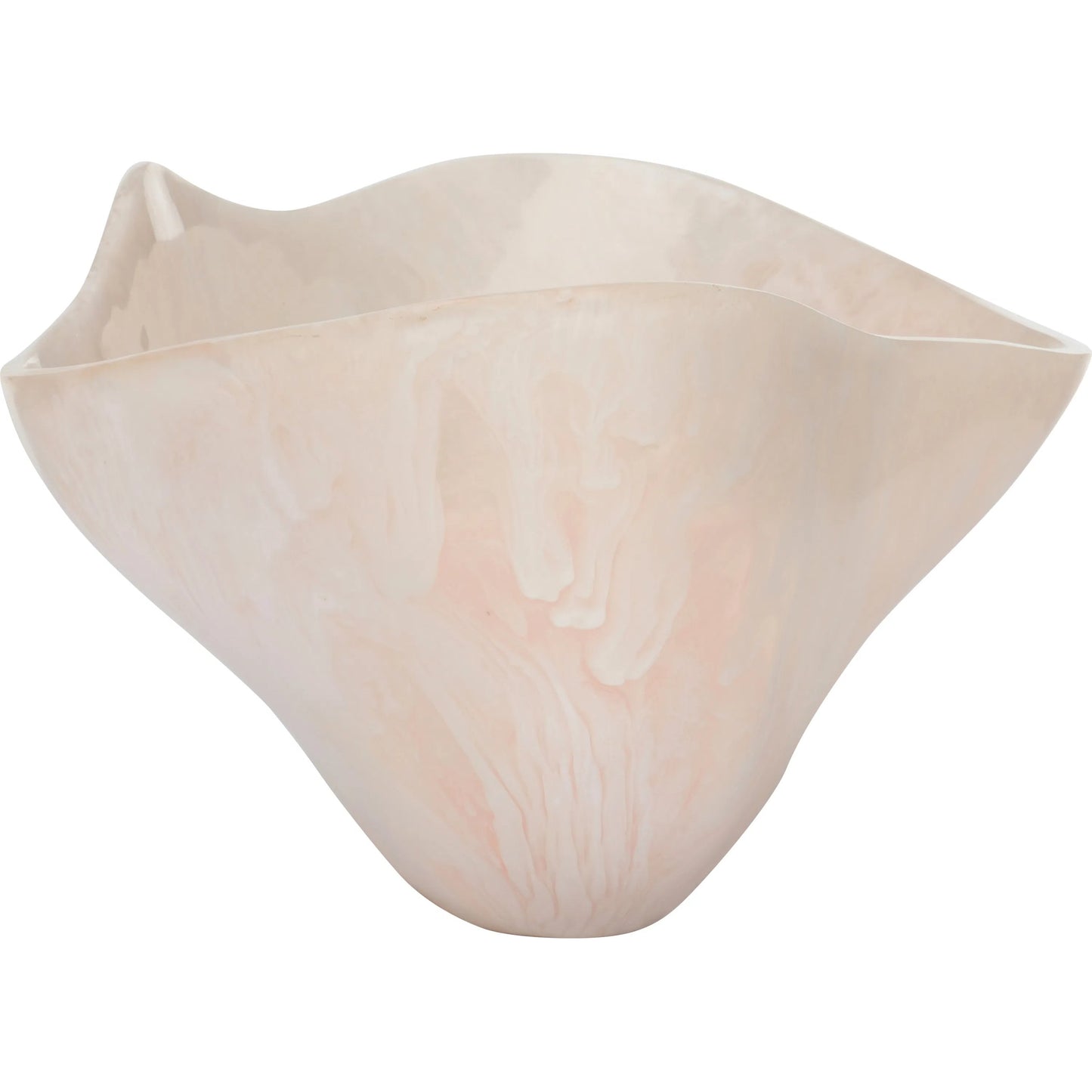 008 SI-2105197 | Additional Silo | Bucolic Oval Bowl by Chelsea House in pink, cream swirl. Made from unique in a unique style.