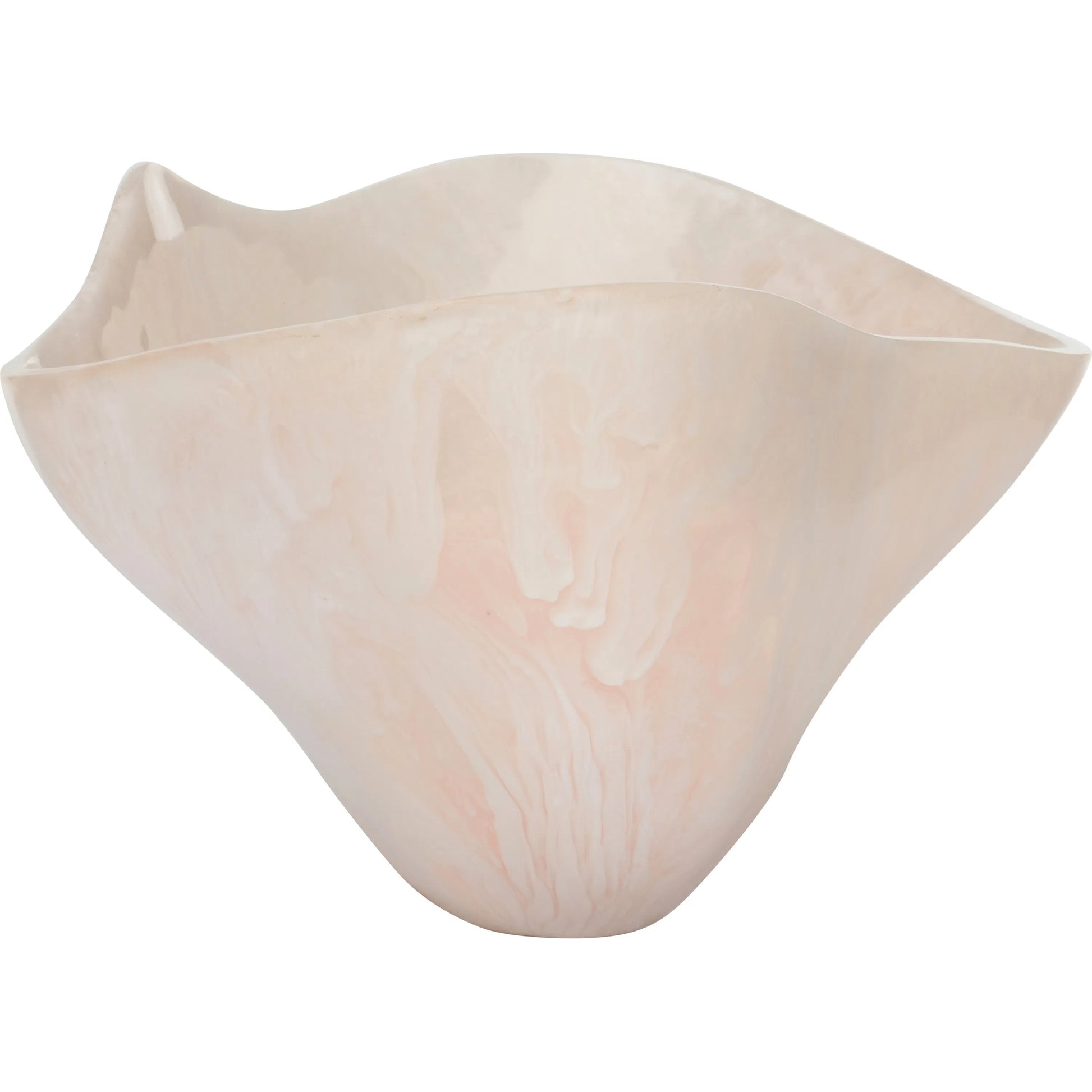 Bucolic Oval Bowl by Chelsea House in pink, cream swirl. Made from unique in a unique style.