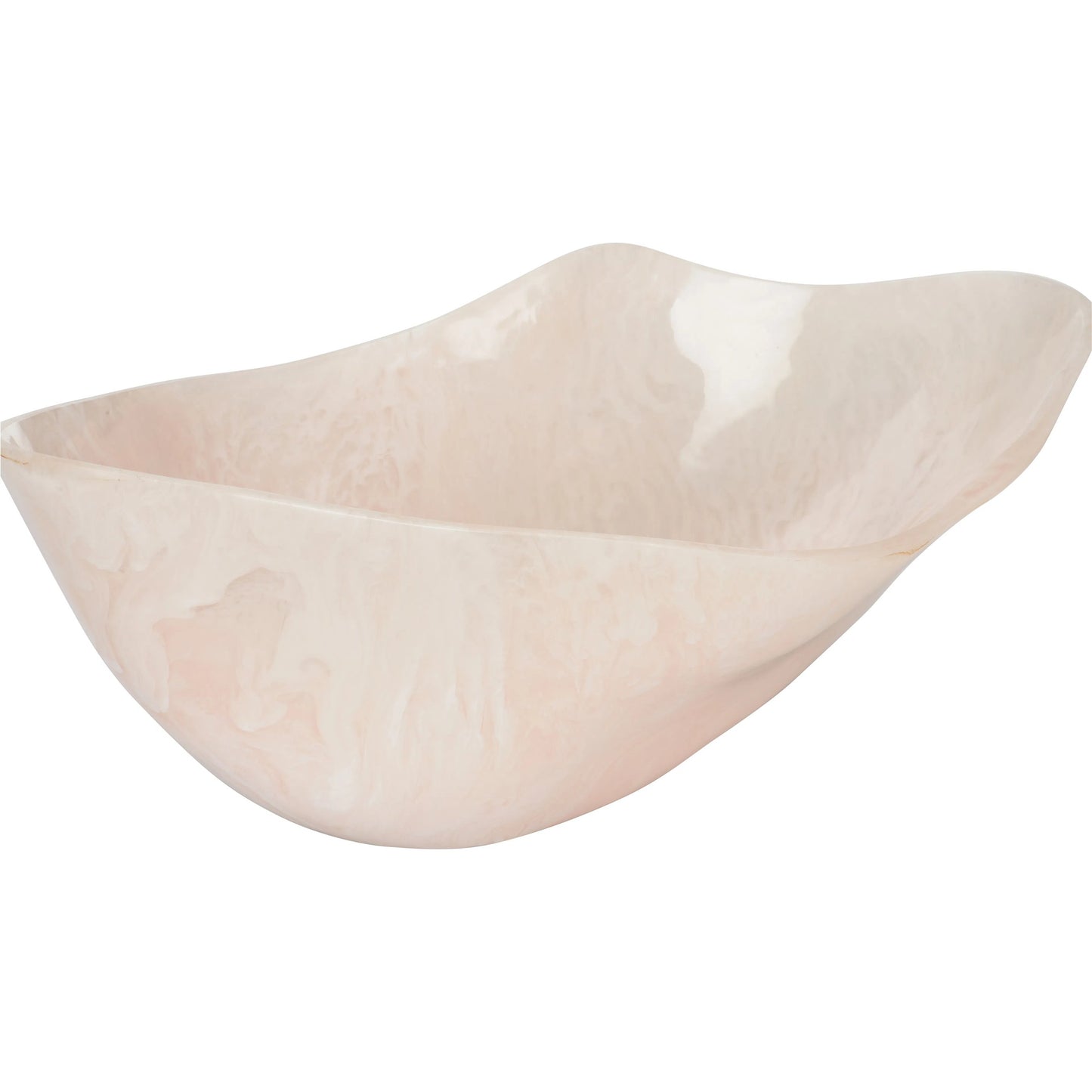 011 SI-2105197 | Additional Silo | Bucolic Oval Bowl by Chelsea House in pink, cream swirl. Made from unique in a unique style.