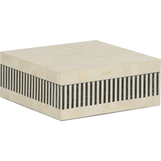 Howell Striped Box by Chelsea House in black, white. Made from unique in a unique style.