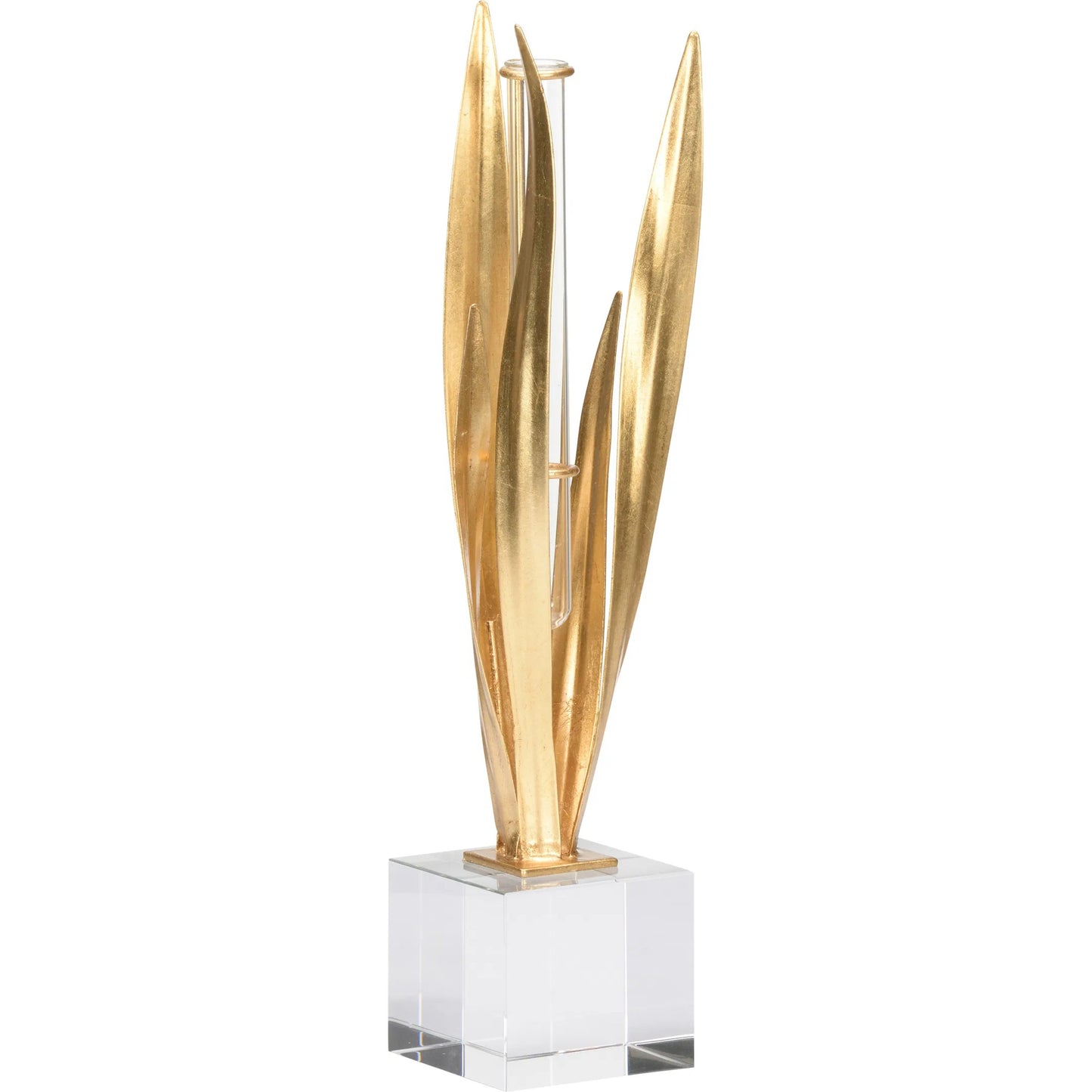 000 SI-2334823 | Primary Silo | Gold Leaf Vase by Chelsea House in gold and gold leaf, clear. Made from unique in a modern style.