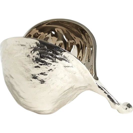 Chestnut Bowl by Global Views in nickel and brass. Made from unique in a unique style.