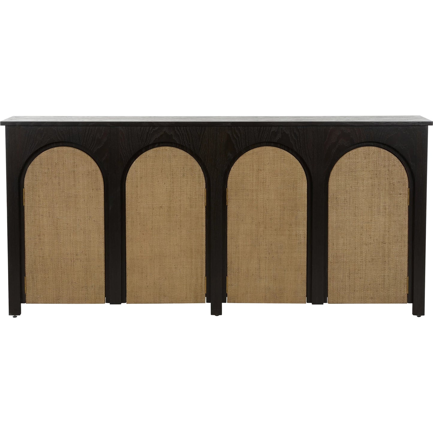 002 SI-2335062 | Additional Silo | Wrightsbury Console by Chelsea House in black and black, natural. Made from wood, grasscloth in a traditional style.