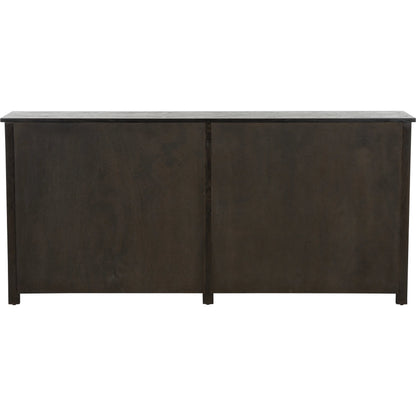 Wrightsbury Console by Chelsea House in black and black, natural. Made from wood, grasscloth in a traditional style.