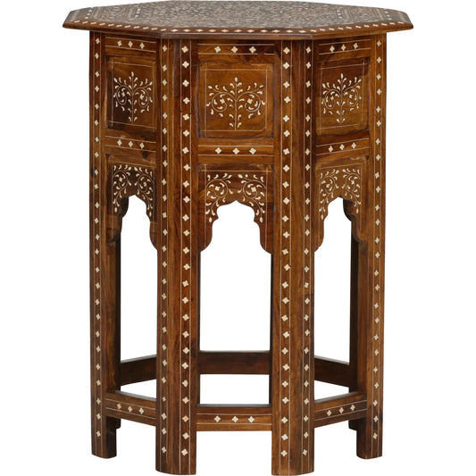 Aryana Side Table by Chelsea House in brown, white, cream and natural, white. Made from unique in a unique style.