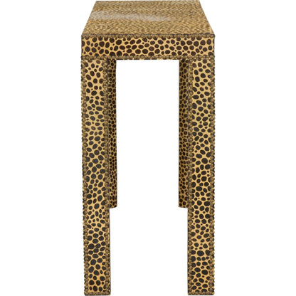 Leopard Console Table by Chelsea House in brown, black and cheetah print. Made from unique in a eclectic & global style.