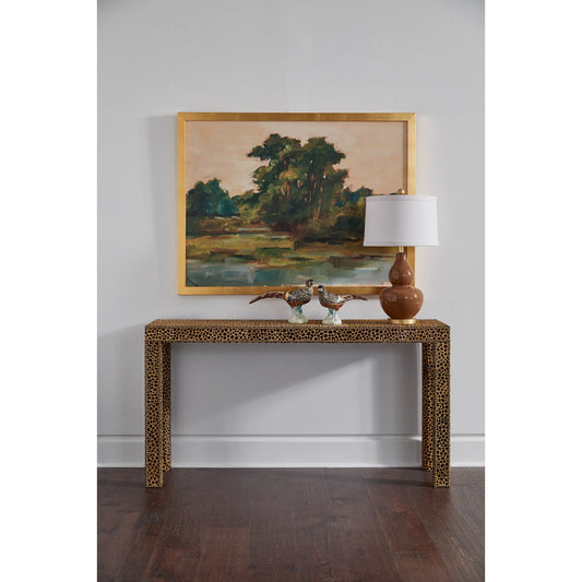 Leopard Console Table by Chelsea House in brown, black and cheetah print. Made from unique in a eclectic & global style.