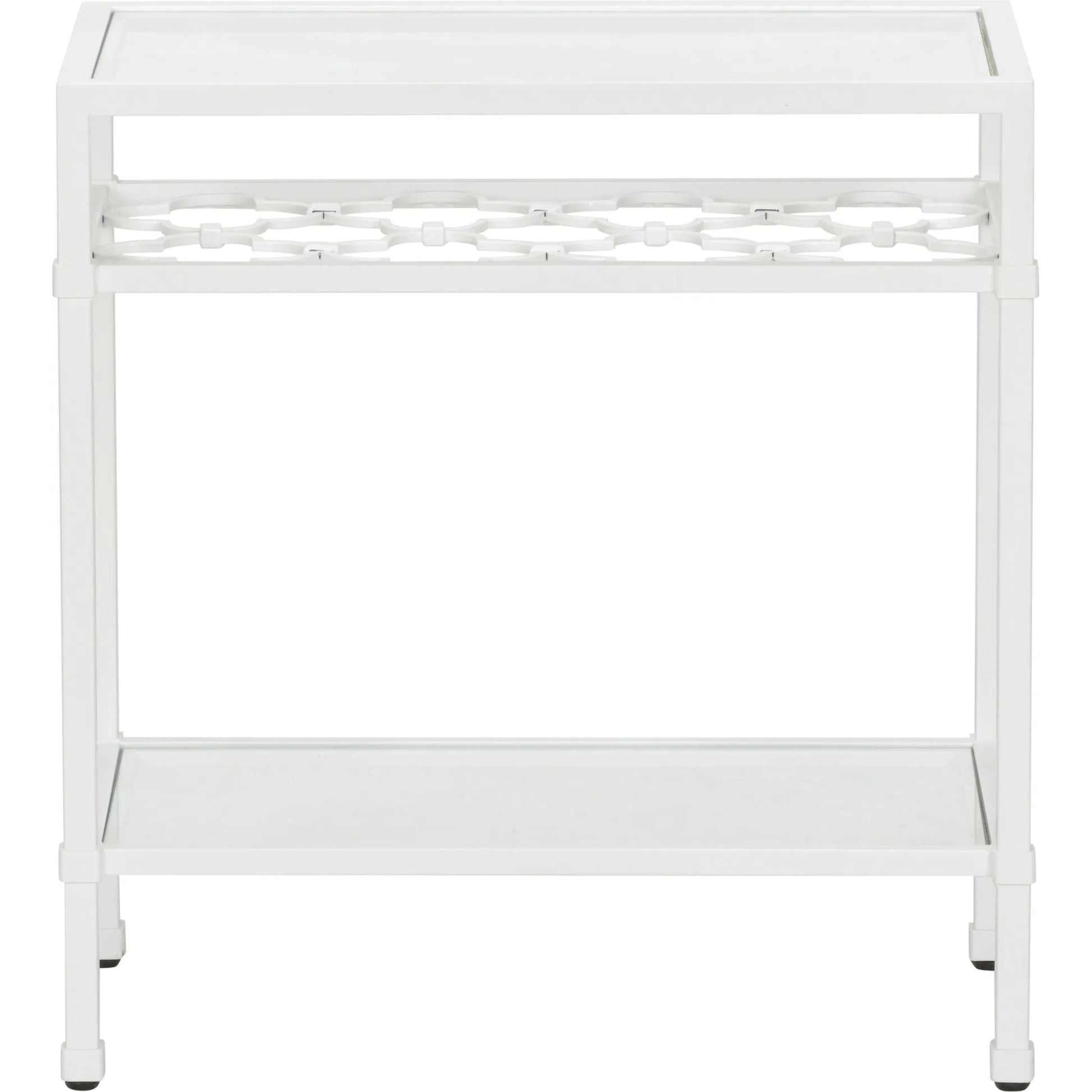 Pacific White Coast Side Table by Chelsea House in white, cream and white, clear. Made from unique in a transitional style.