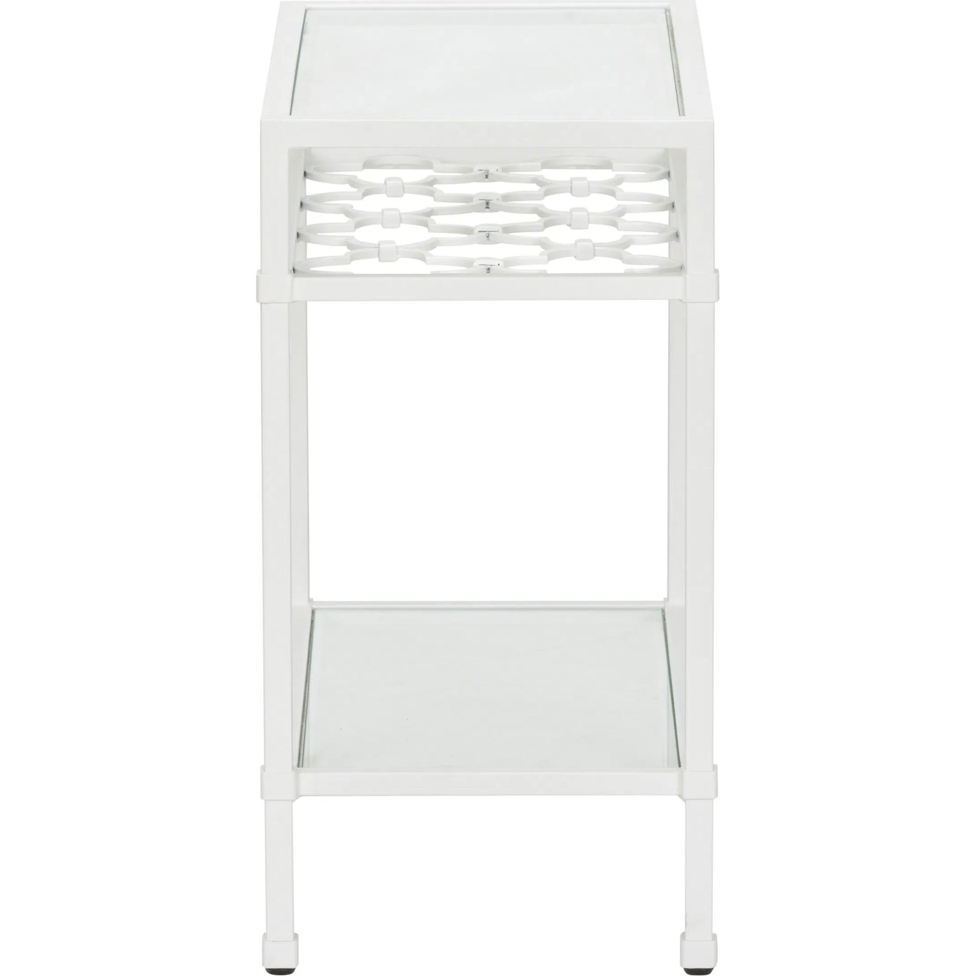 Pacific White Coast Side Table by Chelsea House in white, cream and white, clear. Made from unique in a transitional style.