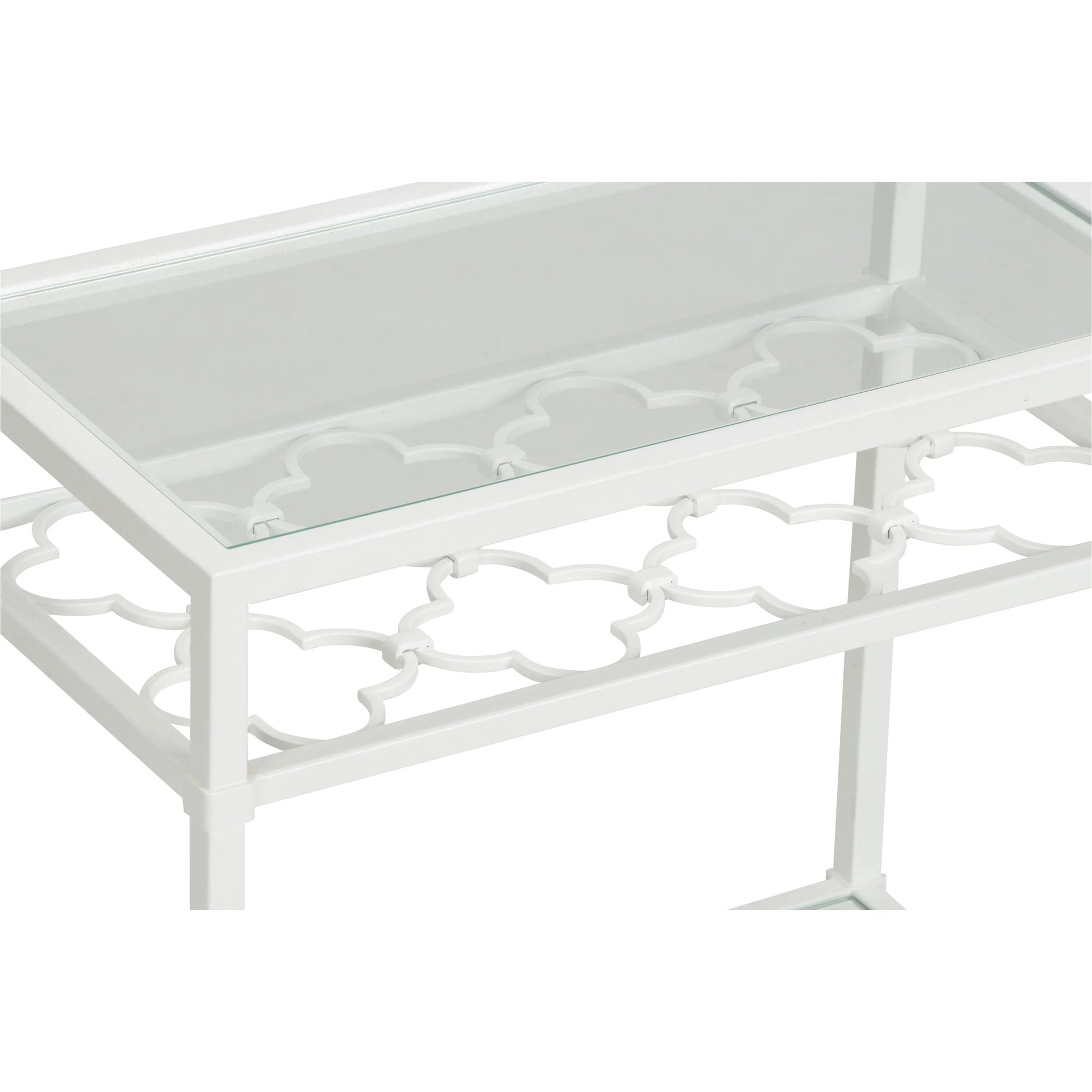 Pacific White Coast Side Table by Chelsea House in white, cream and white, clear. Made from unique in a transitional style.