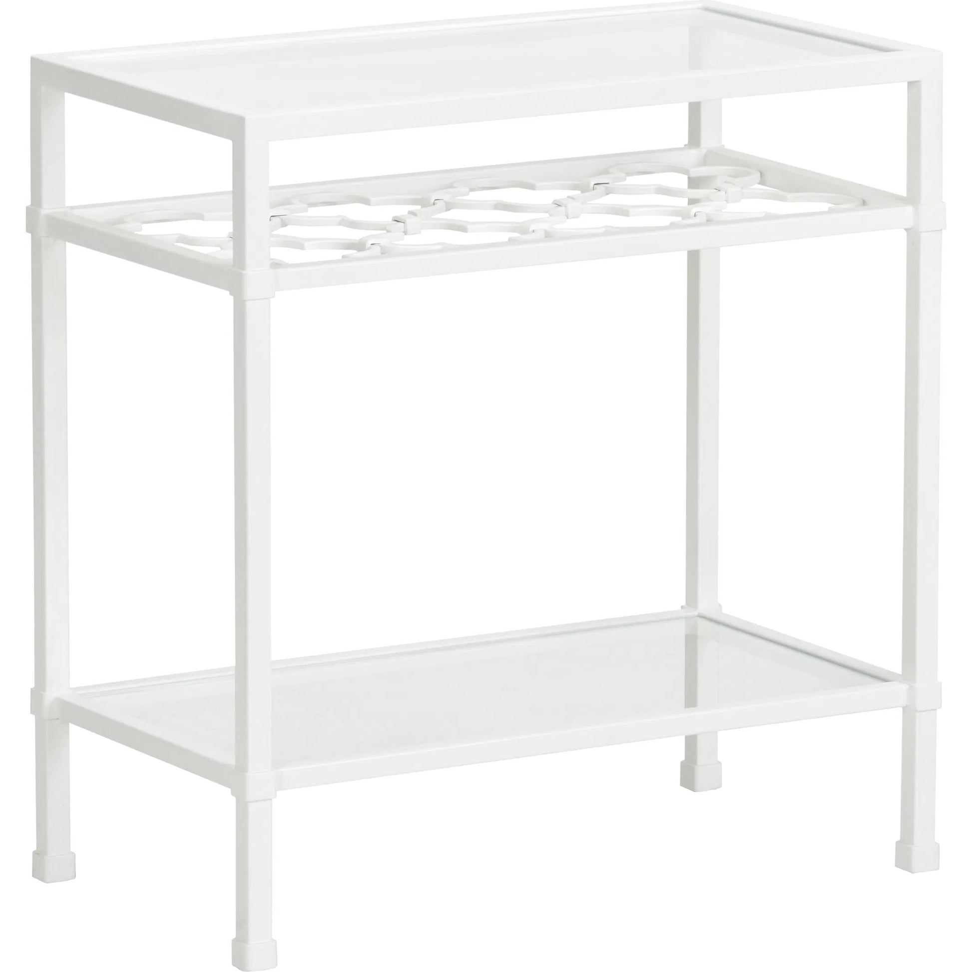 Pacific White Coast Side Table by Chelsea House in white, cream and white, clear. Made from unique in a transitional style.