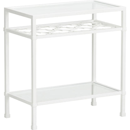 Pacific White Coast Side Table by Chelsea House in white, cream and white, clear. Made from unique in a transitional style.