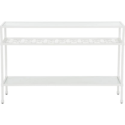 Pacific White Coast Console Table by Chelsea House in white, cream and white, clear. Made from unique in a transitional style.
