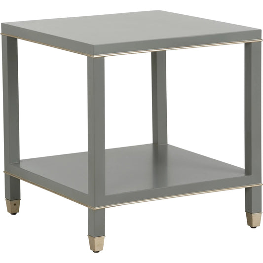Jeza Side Table by Chelsea House in black, antique silver leaf. Made from unique in a unique style.
