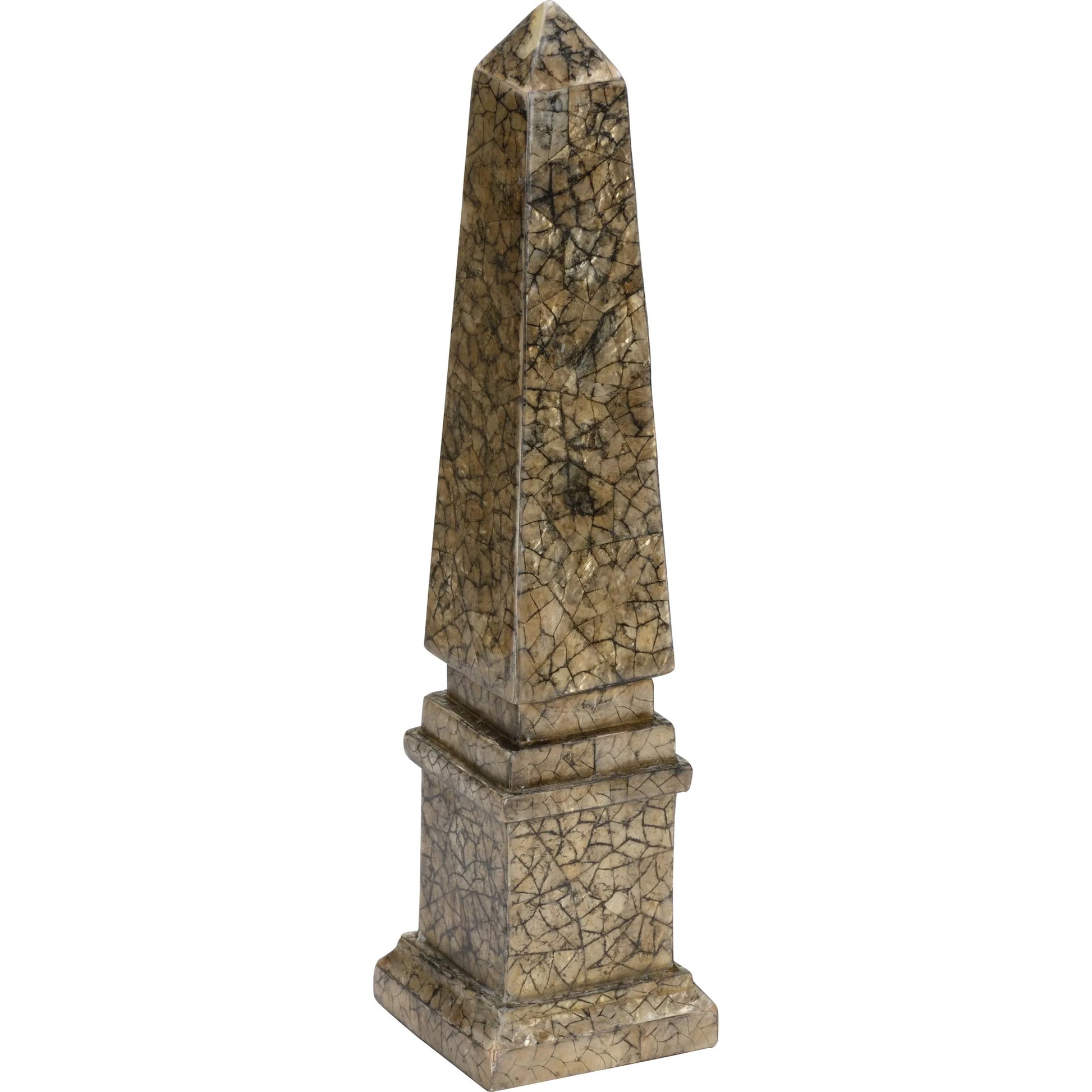Gold Tortoise Capiz Obelisk by Chelsea House in gold, black and gold, black. Made from unique in a unique style.