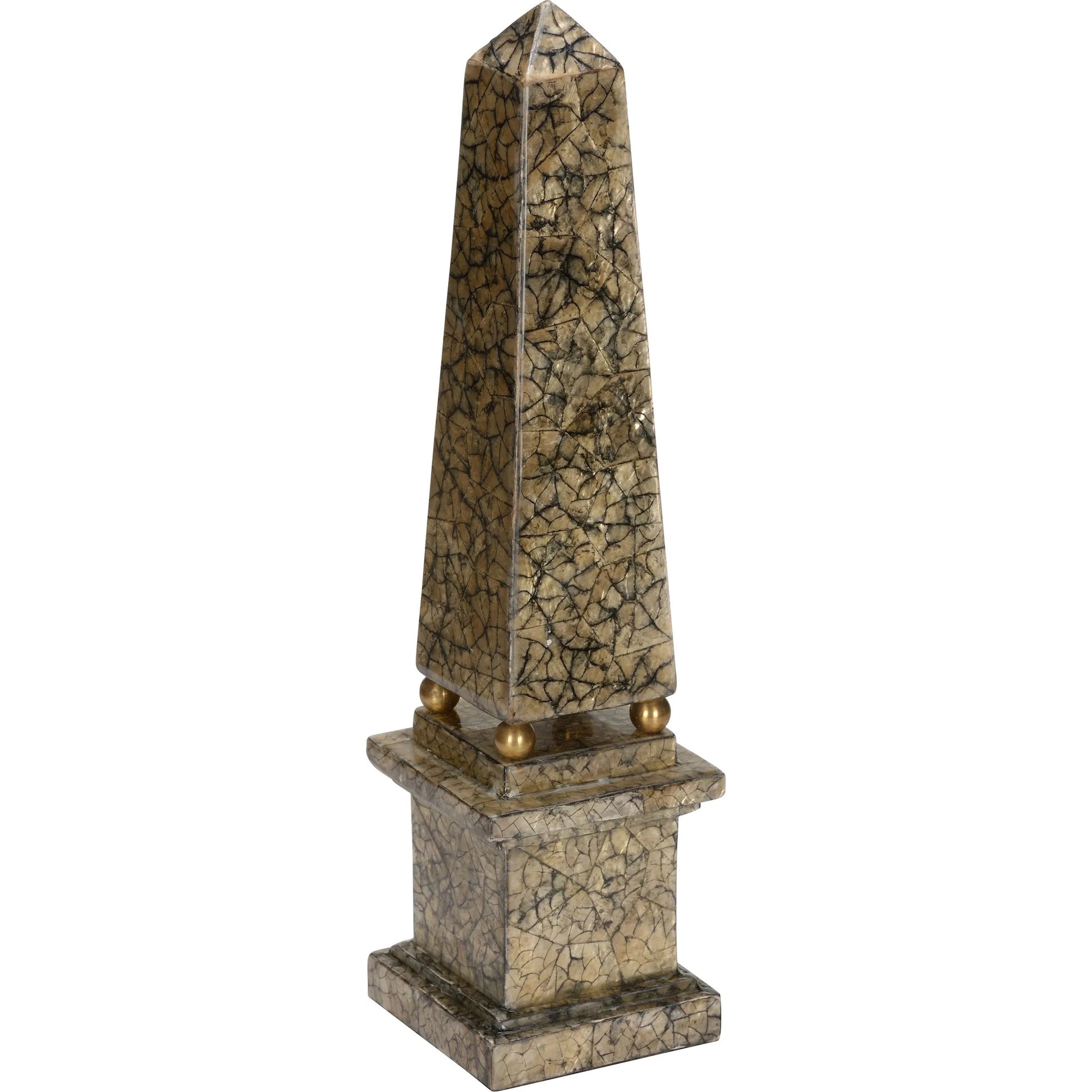 Gold Tortoise Capiz Obelisk by Chelsea House in gold, black and gold, black. Made from unique in a unique style.