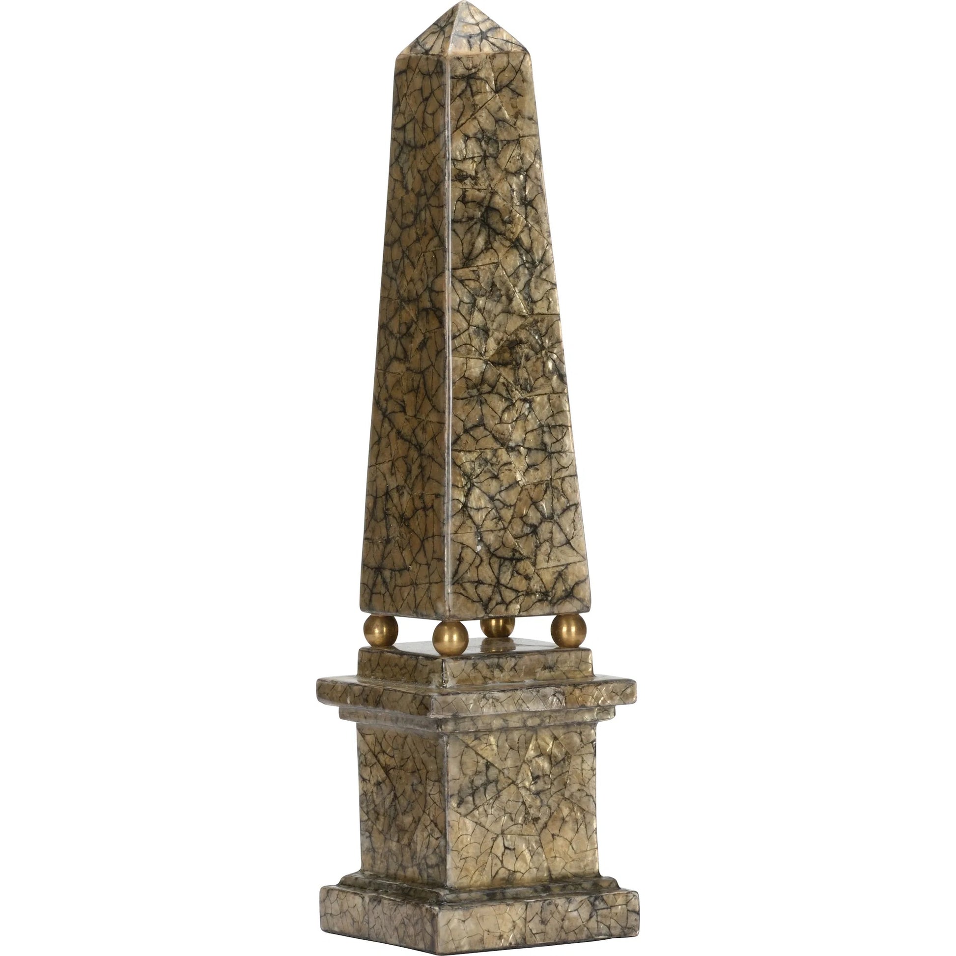 Gold Tortoise Capiz Obelisk by Chelsea House in gold, black and gold, black. Made from unique in a unique style.