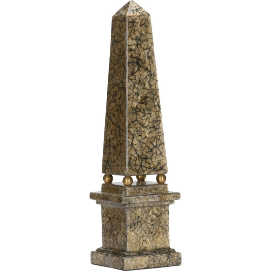 Gold Tortoise Capiz Obelisk by Chelsea House in gold, black and gold, black. Made from unique in a unique style.