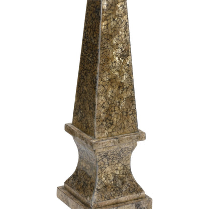 Gold Tortoise Capiz Obelisk by Chelsea House in gold, black and gold, black. Made from unique in a unique style.